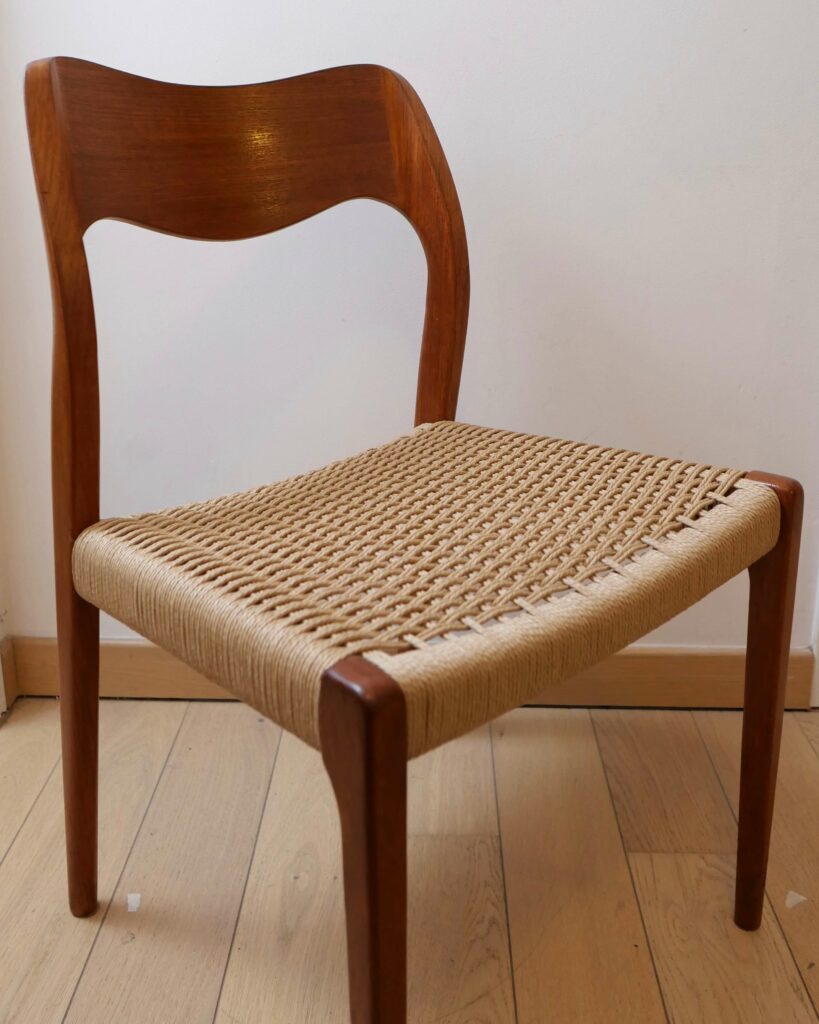 Restauration chaise corde danoise